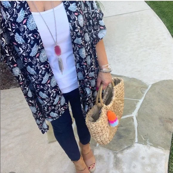 NWOT Loft Floral Daisy Kimono - Picture 5 of 8